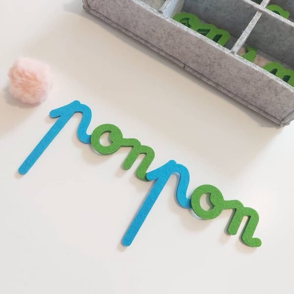 Activité dictée muette Montessori Trésor de maman, matériel jeux jouets apprentissage lecture écriture enfant, ponpon