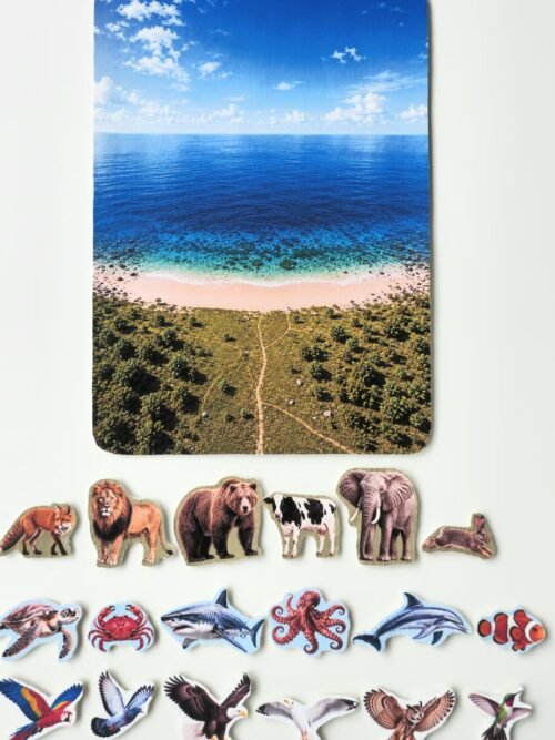 Jouet Montessori Terre mer air Jeu de tri éducatif montessori, animaux et véhicules